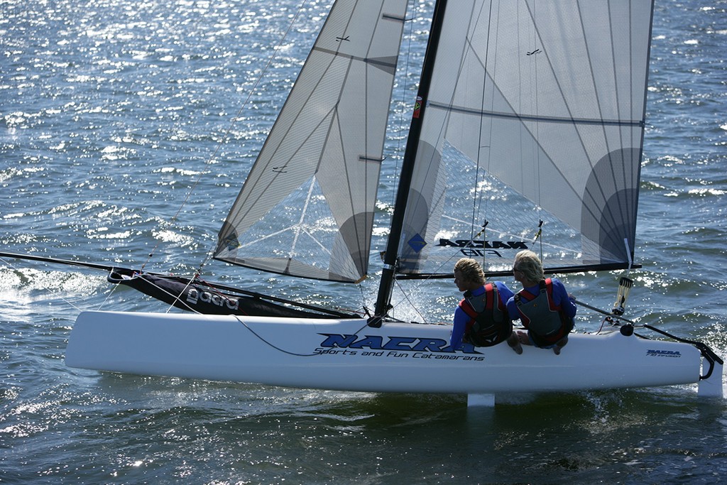 The Nacra Infusion is one of a number of production designs built to the box rule. © Mark Rothfield